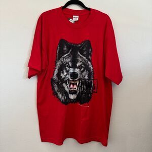 Vintage 90s NWO New World Order Wrestling Red Wolf Pack Size XL T-Shirt NEW Tags